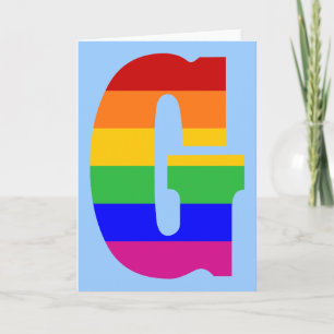 Rainbow Letter G Notitiekaartje