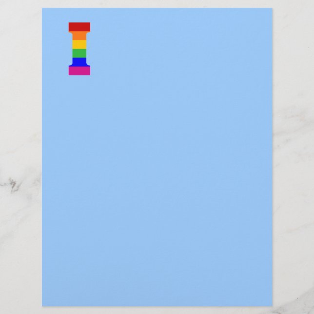 Rainbow Letter I (Voorkant)