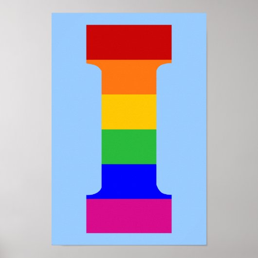 Rainbow Letter I Poster (Voorkant)