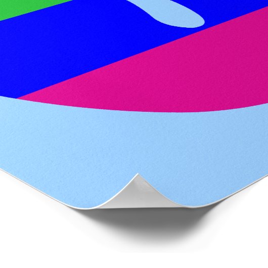 Rainbow Letter J Poster (Hoek)