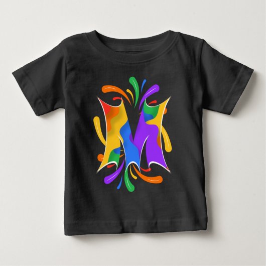 Rainbow Letter M Monogram Abstract (Voorkant)
