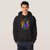 Rainbow Letter M Monogram Abstract Hoodie (Voorkant volledig)