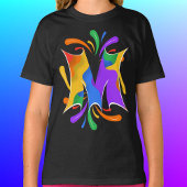 Rainbow Letter M Monogram Abstract T-shirt