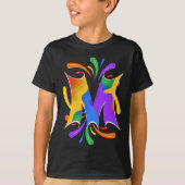 Rainbow Letter M Monogram Abstract T-shirt (Voorkant)