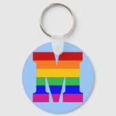 Rainbow Letter M Sleutelhanger (Voorkant)