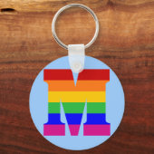 Rainbow Letter M Sleutelhanger (Voorkant)