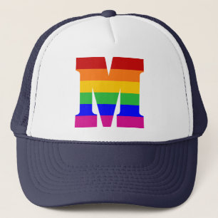 Rainbow Letter M Trucker Pet