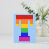 Rainbow Letter T Briefkaart (Staand voorkant)