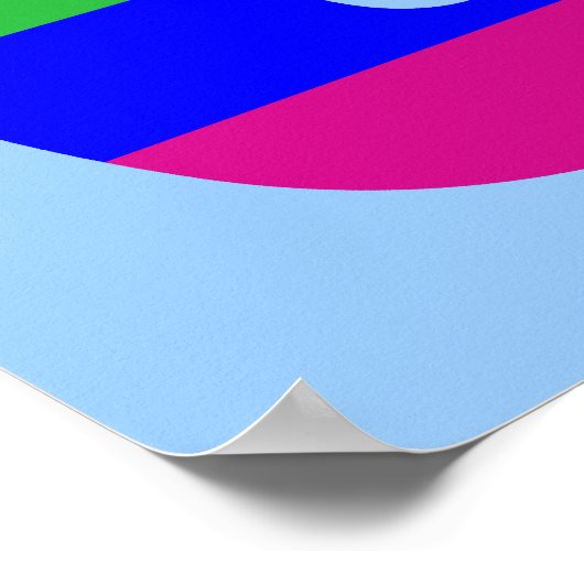 Rainbow Letter U Poster (Hoek)