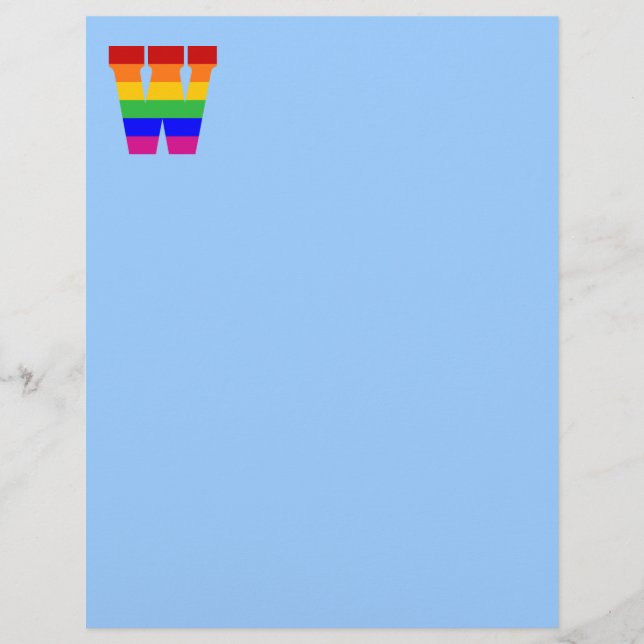 Rainbow Letter W (Voorkant)