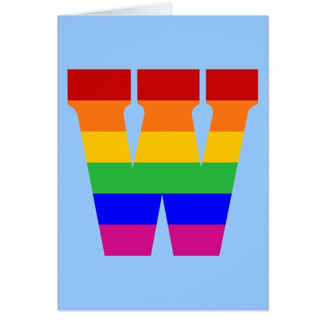 Rainbow Letter W (Voorkant)