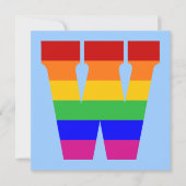 Rainbow Letter W Kaart (Voorkant)