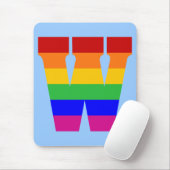 Rainbow Letter W Muismat (Met muis)