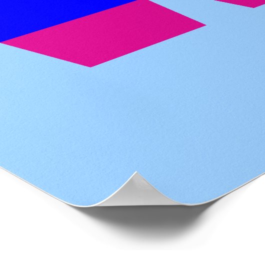 Rainbow Letter W Poster (Hoek)