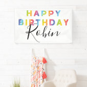 Rainbow Letters Eenvoudige stijl, speciaal geperso Spandoek (Insitu)