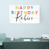 Rainbow Letters Eenvoudige stijl, speciaal geperso Spandoek (Beurs)