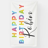 Rainbow Letters Eenvoudige stijl, speciaal geperso Spandoek (Verticaal)