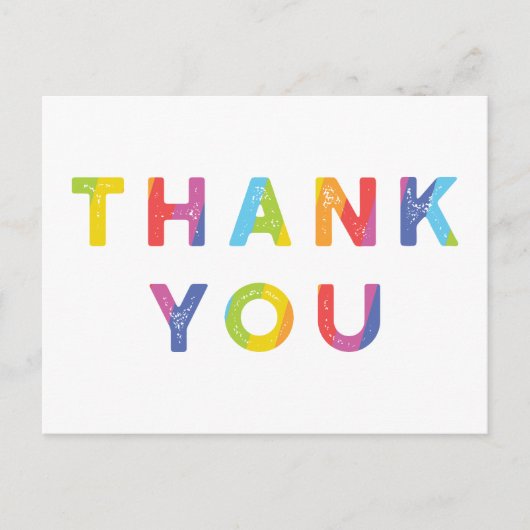 Rainbow Letters en Rainbow Stripes Dank je wel Feestdagenkaart (Voorkant)