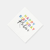 Rainbow Letters Happy Birthday Paper Party Servet (Hoek)