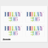 Rainbow Letters - Hillary 2016 Rechthoekige Sticker (Vel)