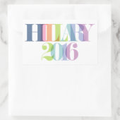 Rainbow Letters - Hillary 2016 Rechthoekige Sticker (Tas)