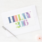 Rainbow Letters - Hillary 2016 Rechthoekige Sticker (Envelop)