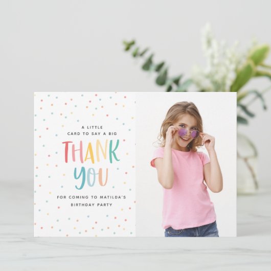 Rainbow leuke foto helder kleurrijk bedankt (Staand voorkant)