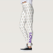 Rainbow LGBT Awareness Ribbon Custom Leggings (Links)