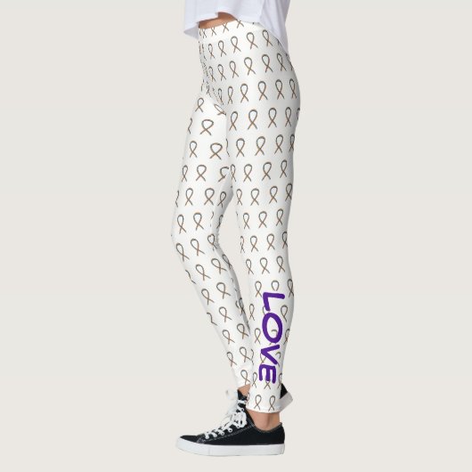 Rainbow LGBT Awareness Ribbon Custom Leggings (Links)