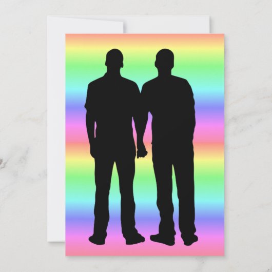 Rainbow LGBT bruiloft uitnodigingen (Achterkant)