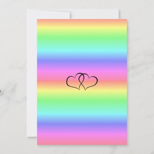 Rainbow LGBT bruiloft uitnodigingen (Achterkant)