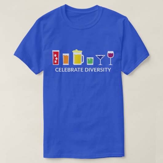Rainbow LGBT drink bier met gevierde diversiteit T-shirt (Design voorkant)
