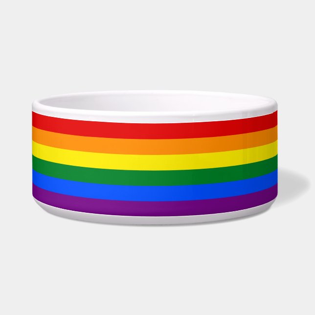 Rainbow LGBT Flag Pet Bowl Voerbakje (Links)