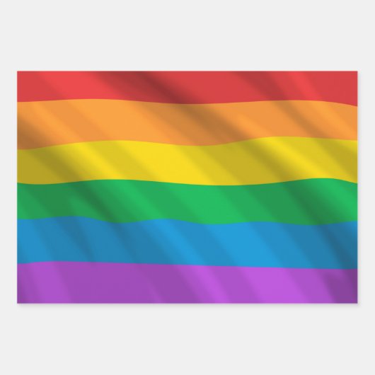 Rainbow LGBT Flag Wrapping Paper Sheets – Pride (Voorkant)