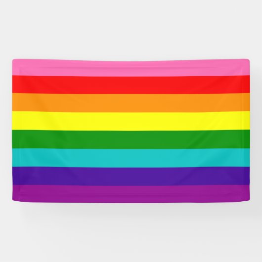 Rainbow LGBT gay flag Banner (Horizontaal)