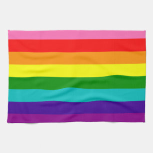 Rainbow LGBT gay flag Kitchen Towels Theedoek