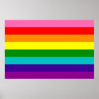 Rainbow LGBT gay flag Poster