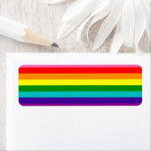 Rainbow LGBT gay flag Return Label (Insitu)