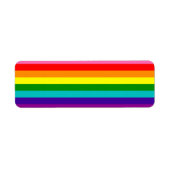 Rainbow LGBT gay flag Return Label (Voorkant)