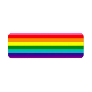 Rainbow LGBT gay flag Return Label