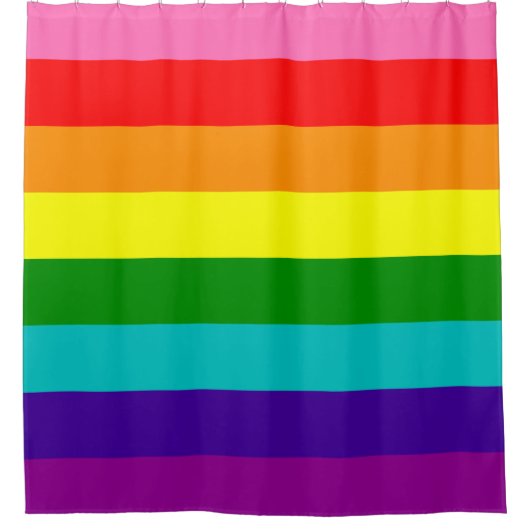 Rainbow LGBT gay flag Showgordijn Douchegordijn (Voorkant)