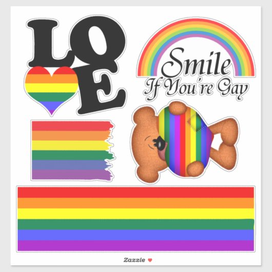 Rainbow LGBT Gay Pride Collectie Sticker (Vel)