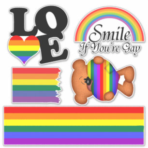 Rainbow LGBT Gay Pride Collectie Sticker
