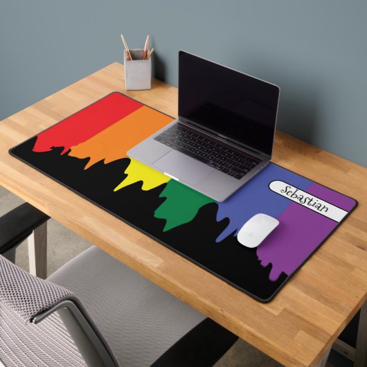 Rainbow LGBT Gay Pride gepersonaliseerd Bureaumat (Kantoor 2)