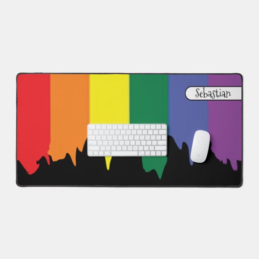 Rainbow LGBT Gay Pride gepersonaliseerd Bureaumat (Keyboard & Muis)