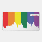 Rainbow LGBT Gay Pride gepersonaliseerd Bureaumat (Voorkant)