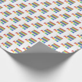Rainbow LGBT Gay Pride Layer Cake Slice Bruiloft Cadeaupapier (Hoek)