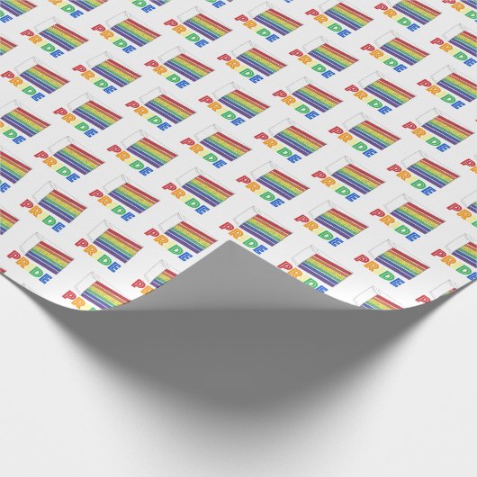 Rainbow LGBT Gay Pride Layer Cake Slice Bruiloft Cadeaupapier (Hoek)
