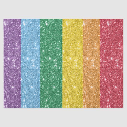 Rainbow LGBT Glitter-ontkoppeling Tissuepapier (Voorkant)