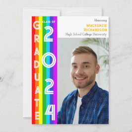 Rainbow LGBT Graduation Party Photo Kaart